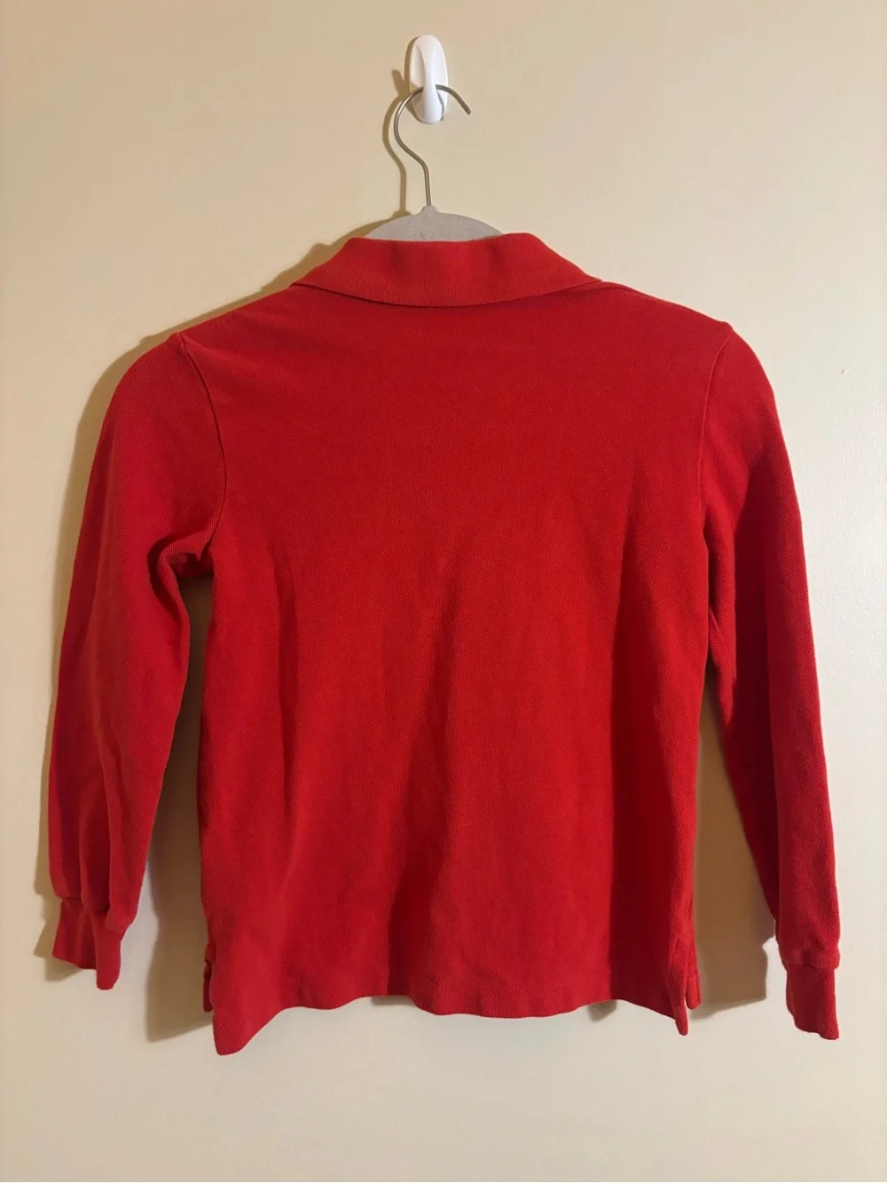 Polo by Ralph Lauren Boy's Long-Sleeve Burnt Orange Polo Shirt Cotton Pique sz 7